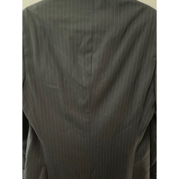 Ben Sherman Men’s 100% Wool Black & Gray Pinstripe Blazer Size 40 Long - Picture 7 of 10